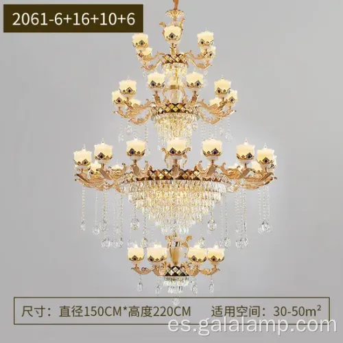 Luxury Jade Crystal Chandelier para sala de estar de villa